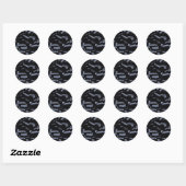 Sticker Rond Llicorice noire (Feuille)
