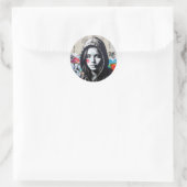 Sticker Rond L'Observateur Silencieux – Personnage à Cape Class (Sac)