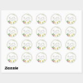 Sticker Rond Locally Grown Baby Shower (Feuille)