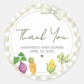 Sticker Rond Locally Grown Baby Shower (Devant)