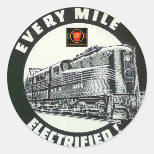 Sticker Rond Locomotive GG-1 #4800 de chemin de fer de la