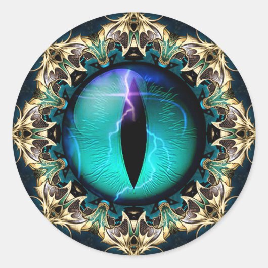 Sticker Rond L'oeil du dragon (Devant)