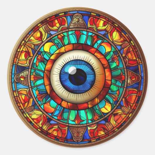 Sticker Rond L'oeil du dragon (Devant)