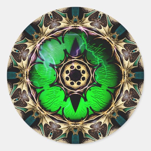 Sticker Rond L'oeil du dragon (Devant)