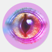 Sticker Rond L'oeil du dragon d'Imaginaire violet enchanté (Devant)