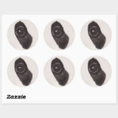 Sticker Rond L'Œil du Panda – Collection des Regards (Feuille)