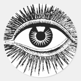 Sticker Rond L'oeil mystique voit tout l'ICU