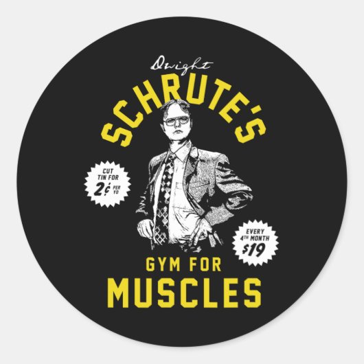 Sticker Rond L'Office Schrutes Gym (Devant)