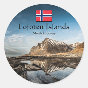 Sticker Rond Lofoten Norvège du Nord