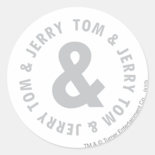 Sticker Rond Logo 2 Tom et Jerry Round