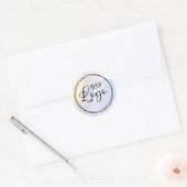 Sticker Rond Logo à dégradé avec reflets holographiques (Enveloppe)