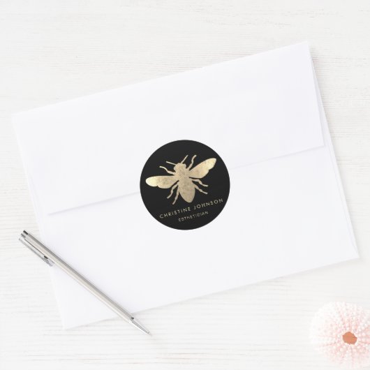 Sticker Rond logo abeille (Enveloppe)
