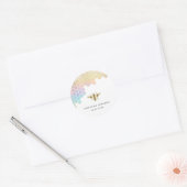 Sticker Rond logo abeille miel (Enveloppe)