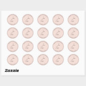 Sticker Rond Logo Abstrait moderne femme beauté visage femme (Feuille)