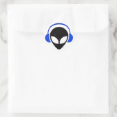 Sticker Rond Logo Alien sonique (Sac)