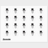 Sticker Rond Logo AntiSec AntiSecurity Hacker (Feuille)