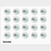 Sticker Rond Logo Aquarelle boho ornement hiver verdure (Feuille)