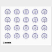 Sticker Rond Logo autocollant, feuille de 20 (Feuille)