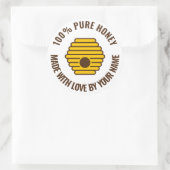 Sticker Rond logo Beehive personnalisation miel fabricant autoc (Sac)