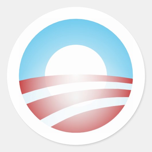 Sticker Rond Logo Big O Barack Obama (Devant)