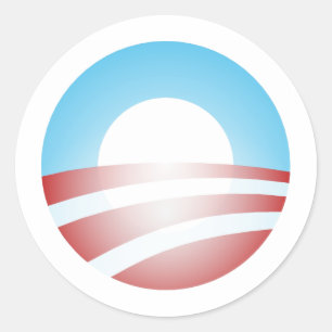 Sticker Rond Logo Big O Barack Obama