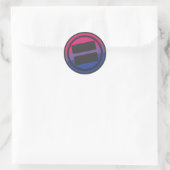 Sticker Rond Logo bisexuel NOVA Pride - Round (Sac)