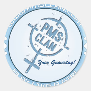 Sticker Rond Logo bleu 2 d'autocollant de PMS
