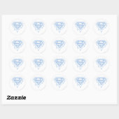 Sticker Rond Logo bleu de Supergirl (Feuille)