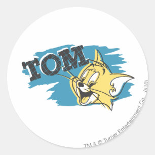 Sticker Rond Logo bleu et jaune de Tom