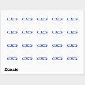 Sticker Rond Logo bleu GLOW Pin (Feuille)