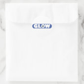 Sticker Rond Logo bleu GLOW Pin (Sac)