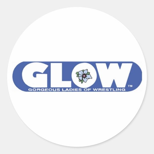 Sticker Rond Logo bleu GLOW Pin (Devant)