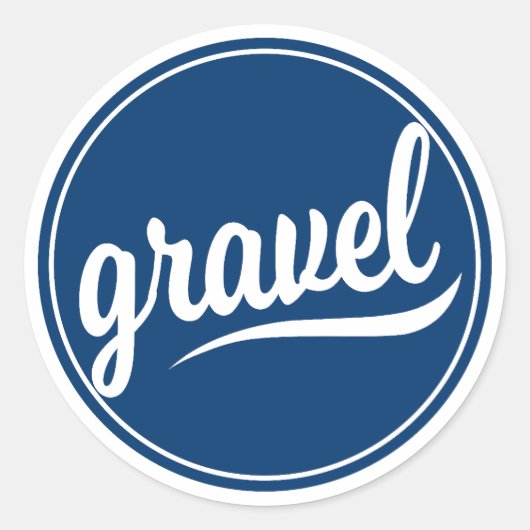 Sticker Rond Logo bleu Gravel Cycling (Devant)