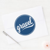 Sticker Rond Logo bleu Gravel Cycling (Enveloppe)