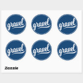Sticker Rond Logo bleu Gravel Cycling (Feuille)