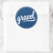 Sticker Rond Logo bleu Gravel Cycling (Sac)