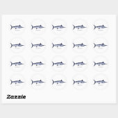 Sticker Rond Logo Blue Marlin (Feuille)
