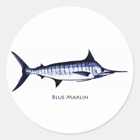 Sticker Rond Logo Blue Marlin (Devant)