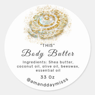 Sticker Rond Logo Body Oil Balm Cosmetics Online Shop Merci