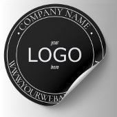 Sticker Rond LOGO Bold Minimal noir et blanc