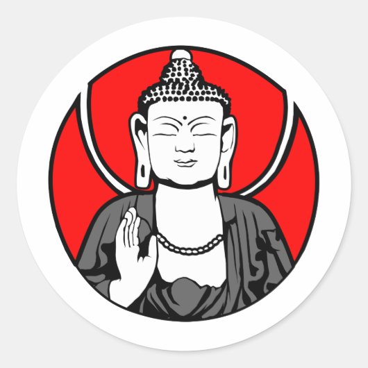 Sticker Rond Logo Bouddha (Devant)