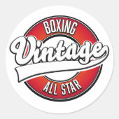 Sticker Rond Logo Boxe Vintage All star (Devant)
