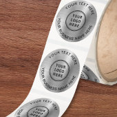Sticker Rond Logo Business Argent