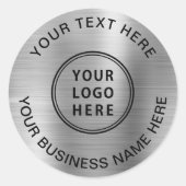 Sticker Rond Logo Business Argent (Devant)
