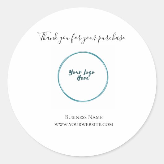 Sticker Rond Logo Business Merci (Devant)