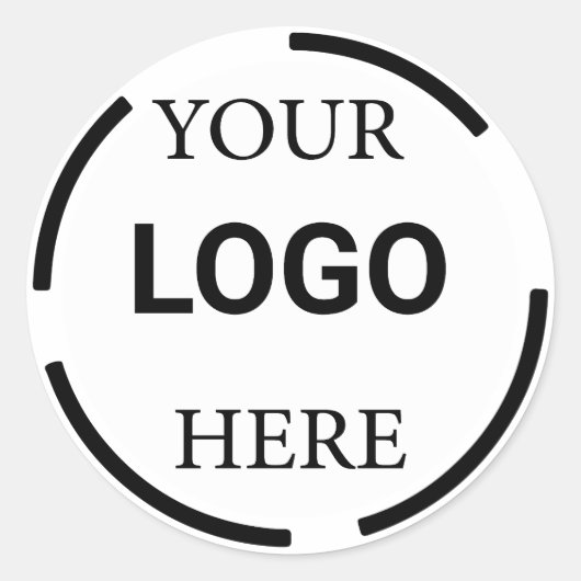 Sticker Rond Logo Business Moderne Conception Minimale (Devant)