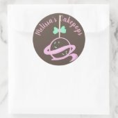 Sticker Rond Logo Cakepop Bannière Bow boulangerie maison torch (Sac)