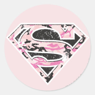 Sticker Rond Logo Camouflage Supergirl