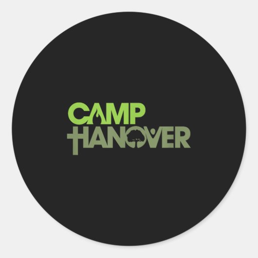 Sticker Rond Logo Camp Hanover - Couleurs foncées (Devant)