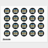 Sticker Rond Logo chrome DUBSTEP (Feuille)